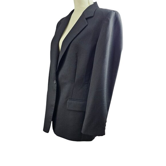 Pendleton Virgin Wool Single Breasted Lined Black Blazer Suit Jacket - Picture 3 of 8